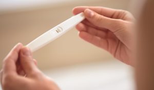 Successful pregnancy test after fertilisation